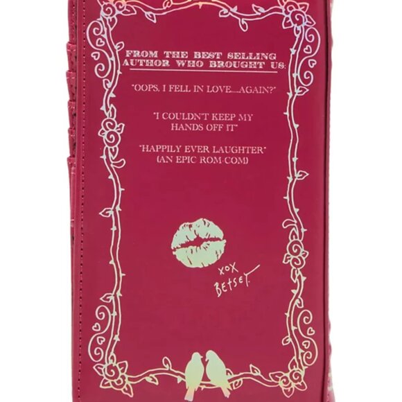 Betsey Johnson Kitsch Book Of Love Wristlet Pink New Sealed - Picture 2 of 11